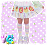 Flan Bear Piano Frilly Skirt (Made to Order)