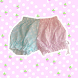 Polkadot Color Block Heisei Retro Pumpkin Shorts (made to order)