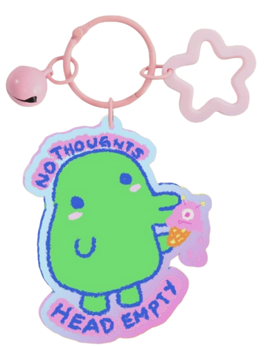 Kuchipatchi No Thoughts Head Empty   Trinket Keychain PREORDER