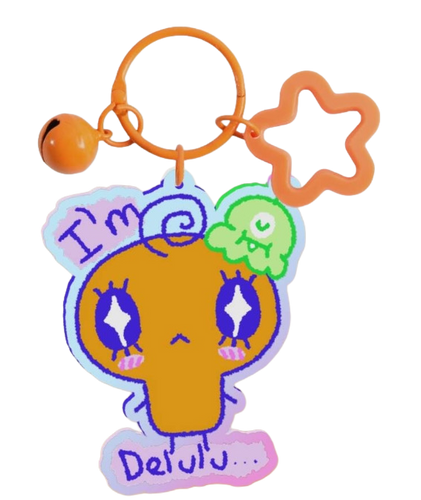 Memetchi I’m Delulu Empty  Trinket Keychain PREORDER