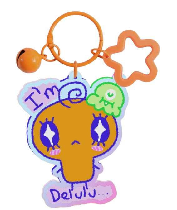 Memetchi I’m Delulu Empty  Trinket Keychain PREORDER