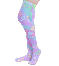 Load image into Gallery viewer, Ice Cream Scoop Alien Monster OTK Over the knee Socks