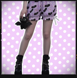 Eyeball BonesCreepy Cute Pumpkin Shorts (made to order) lavender