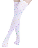 Rainbow Heart  OTK Over the Knee Socks (Made to Order)