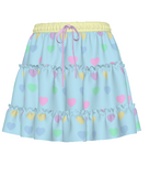 Rainbow Hearts  Frilly Skirt (made to order)