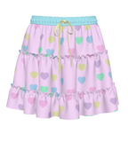 Rainbow Hearts  Frilly Skirt (made to order)