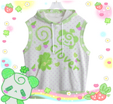 Lucky Panda Heisei Retro Hoodie Vest (Made to Order)