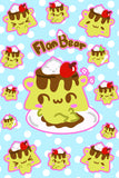 Flan Bear Holographic Cuties Sticker Sheet