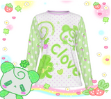 Lucky Panda Clover Long Sleeve Top