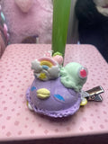 Ice Cream Scoop Penguin Dreamy  Kawaii Hair Clip (purple)