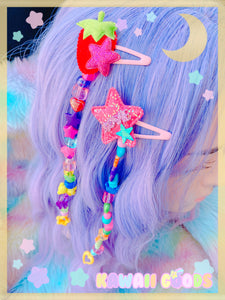 Handmade Lovely Rainbow Colorful Candy Hair Clip Gummy Bear Hair