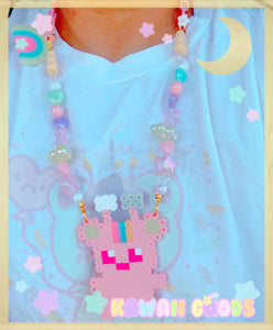 Emotion Bear Beaded Chain Necklace