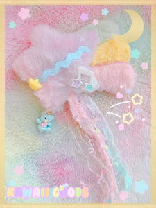 Fuzzy Shooting Star Squeaker 2-way clip