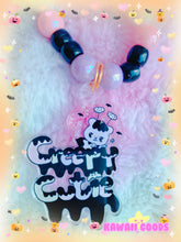 Load image into Gallery viewer, Creepy Cutie  Emotion Bear Vampire Emotion Bear Beaded Chain Necklace