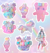 Load image into Gallery viewer, Dreamy Clay art Holographic Sticker Sheet