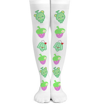 Load image into Gallery viewer, Kawaii Melon Pudding OTK Over the Knee Socks (Made to Order)