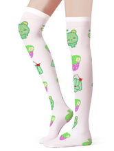 Load image into Gallery viewer, Kawaii Melon Pudding OTK Over the Knee Socks (Made to Order)