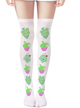 Load image into Gallery viewer, Kawaii Melon Pudding OTK Over the Knee Socks (Made to Order)