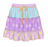 Starry Pastel Yume Kawaii Ruffle Skirt (made to order)