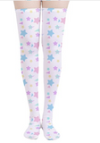 Rainbow Heart  OTK Over the Knee Socks (Made to Order)