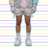 Pastel Checkered Pumpkin Shorts (made to order)