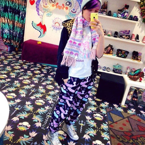 Creepy Cute Jogger Pants, Pastel goth jogger pants (Made to Order)