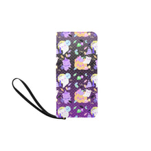 Load image into Gallery viewer, Candy Cemetery Alien Bear Pastel Goth Wallet, Kawaii Cute Creepy Wallet (Made to Order)