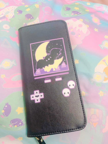 Creepy Video Game Bat Pastel Goth Wallet (Made to Order)