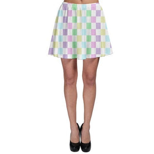 Pastel Rainbow Checker Skirt, Pastel Skirt (Made to Order)