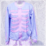 Pastel Goth Skeleton Sweater (Made to Order)
