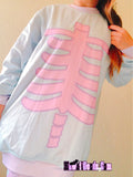 Pastel Goth Skeleton Sweater (Made to Order)