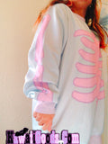 Pastel Goth Skeleton Sweater (Made to Order)