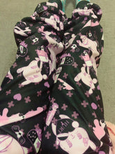 Load image into Gallery viewer, Yami Kawaii Painfully Hurt Abby Bunny Fuzzy Jogger pants HURT (Made to Order)