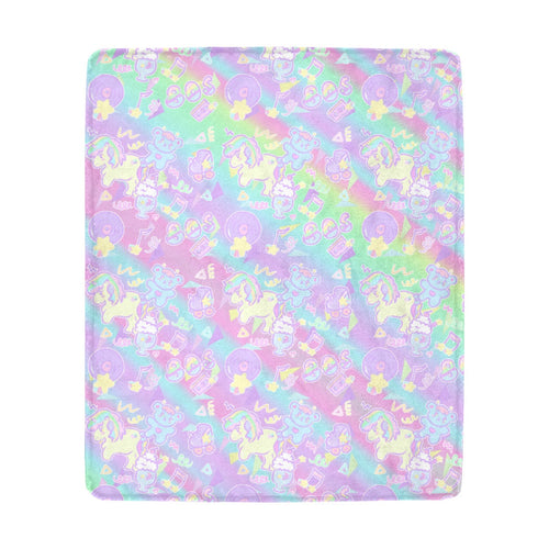 Sweetie Dreams and Trixie 80s Yume Kawaii Fairy Kei Fleece Blanket (Made to Order)