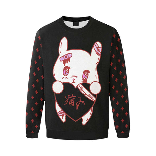 Painfully Hurt Bunny Conversation Heart Sweater (PAIN) (Made to Order)