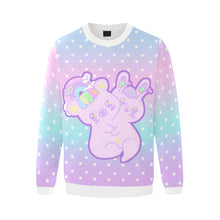 Load image into Gallery viewer, Emotion Bear and Yami Bunny two headed creature Yume kawaii Sweater (Made to Order)