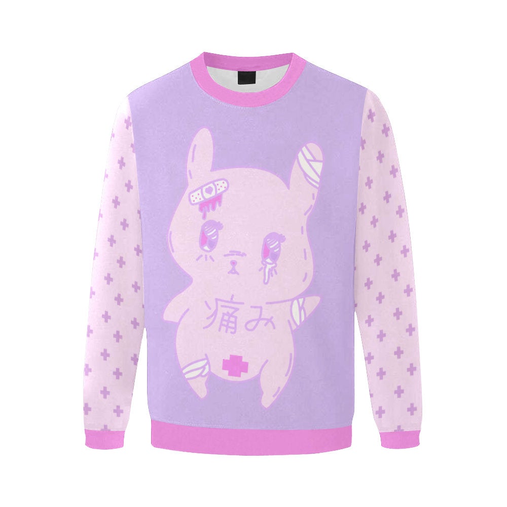 Painfully Hurt Bunny Conversation Heart PASTEL VERSION (Made to Order)