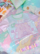 Load image into Gallery viewer, Tina the alien mouse Yami kawaii Crop Top (Made to Order)