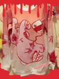 Guru Kawa Hurt Bunny Yami Kawaii Menhera Sweater bloody ver. (Made to Order)