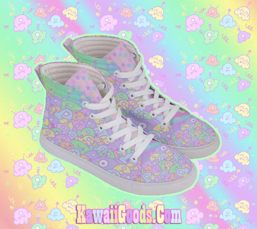 Copy of Alien Ice Cream Scoop Monster Party Shoes, Fairy Kei Shoes  Womens  (Made to Order)