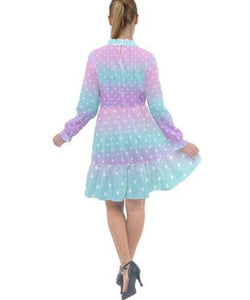 Dreamy Gradient Starry Chiffon Dress (Made to Order)