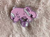 Painfully Hurt Bunny Enamel Pin