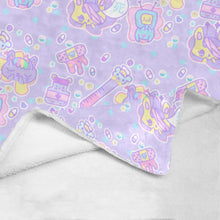 Load image into Gallery viewer, Hurt Bunny Bear Nurse Death Yami Kawaii Fleece Blanket (Made to Order)