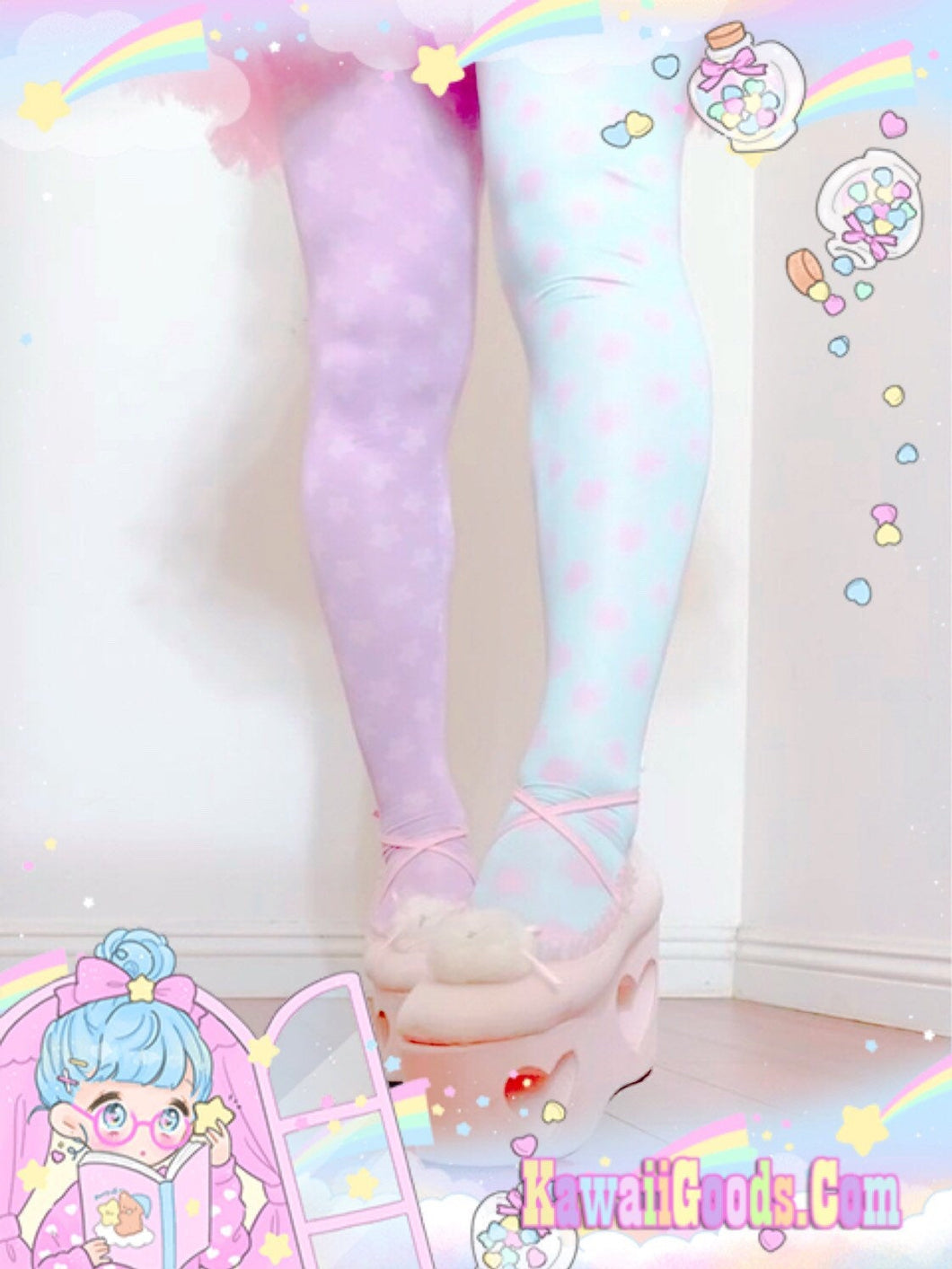Starry Tights, Fairy Kei Tights (Made to Order) – Kawaii Goods
