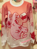 Guru Kawa Hurt Bunny Yami Kawaii Menhera Sweater bloody ver. (Made to Order)