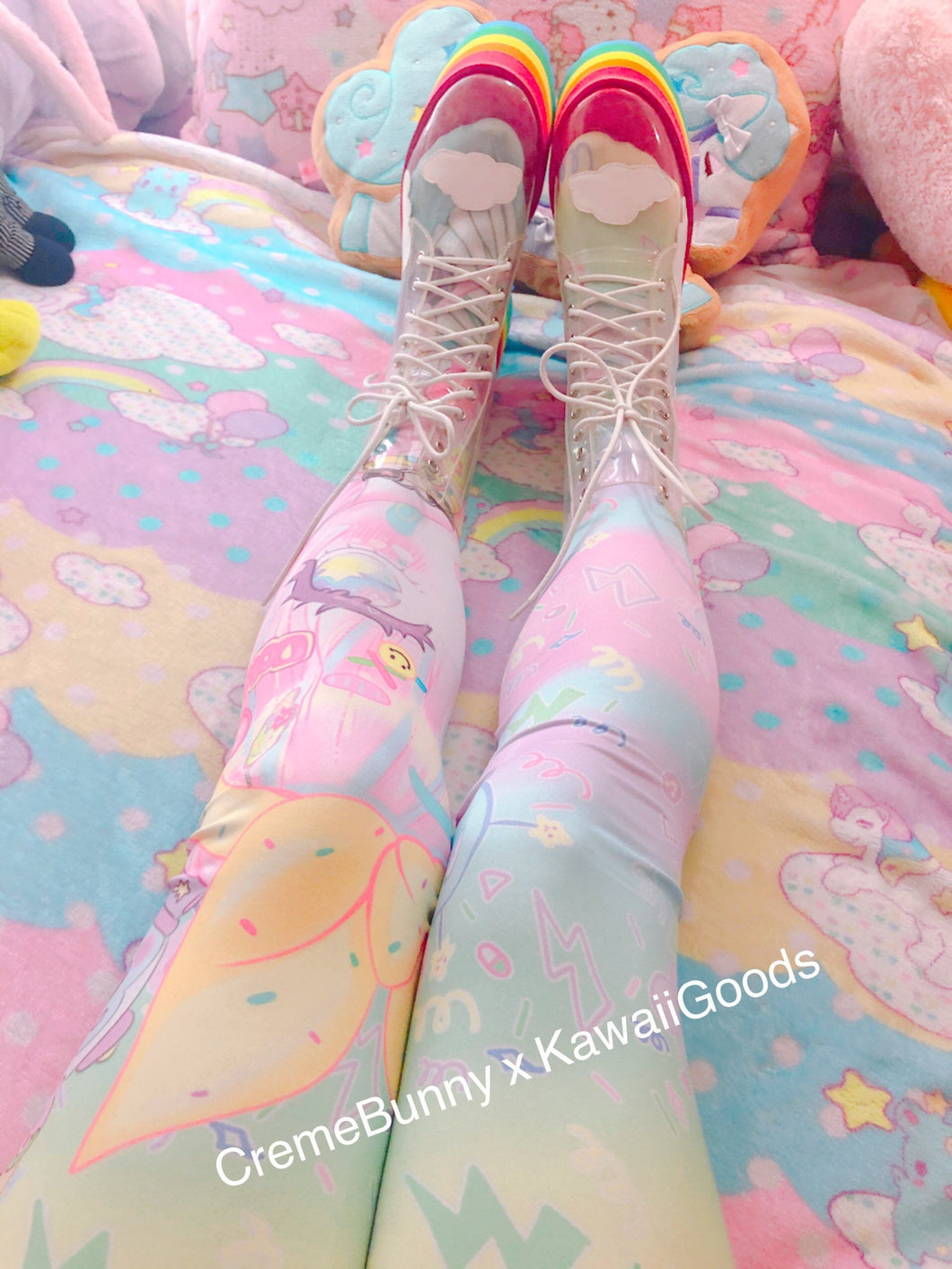 Creme Bunny x Kawaii Goods Decora Girl Party Tights and Leggings (Made