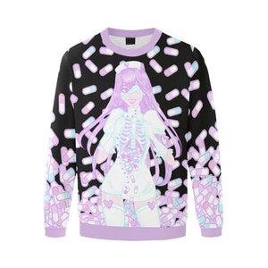 Manic Nurse Falling Pills Aini x Kawaii Goods Collab Sweater (Made to Order)