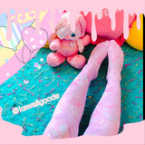 Painfully Hurt Abby Bunny Bandage Yami Kawaii Tights PAIN (Made to Order)