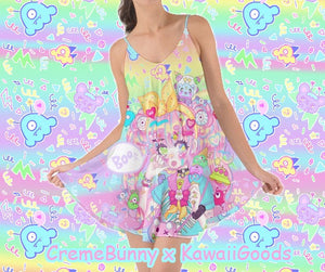 Creme Bunny x Kawaii Goods Decora Girl Party Chiffon Dress (Made to Order)