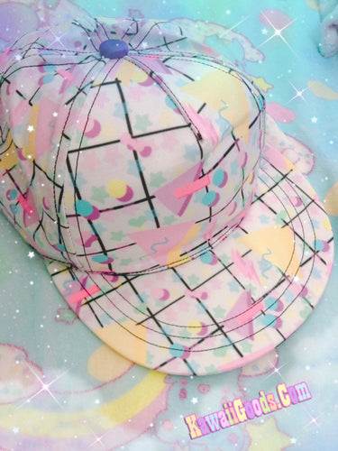 Geometric 80s Yume Kawaii Fairykei Hat (Made to Order)